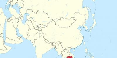 Asya'da Kamboçya haritası 