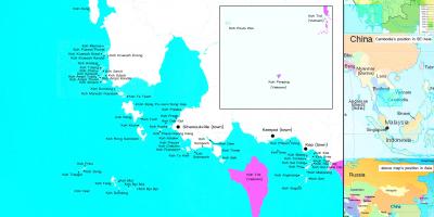Kamboçya Adaları haritası 